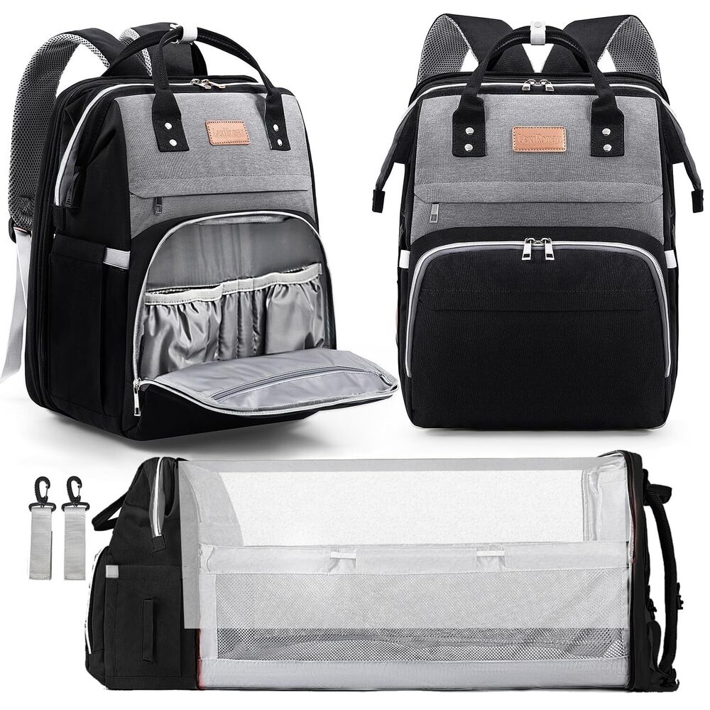 Mochila Bolsa de Pañales LexiRoman, Mochila de Pañales Multifunción de Gran Capacidad con...