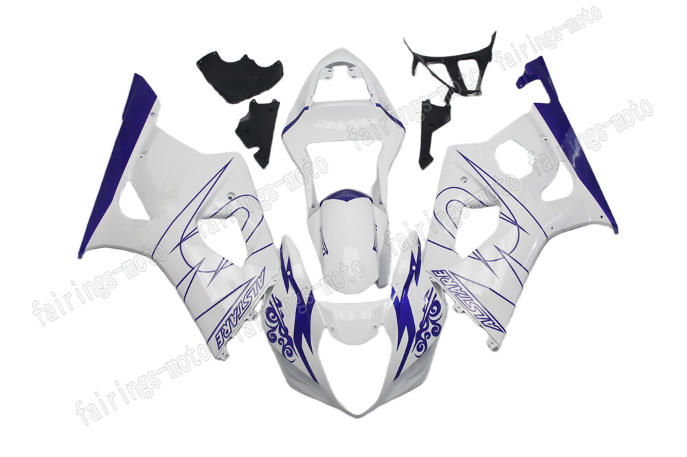 2003-2004 GSXR 1000 K3 ABS Blue White Injection Molded Plastic Fairing