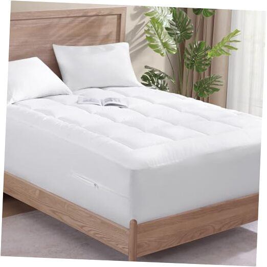 Mattress Encasement Full Size Heavy Quilted Comfy Topper, Also Works as Quiet