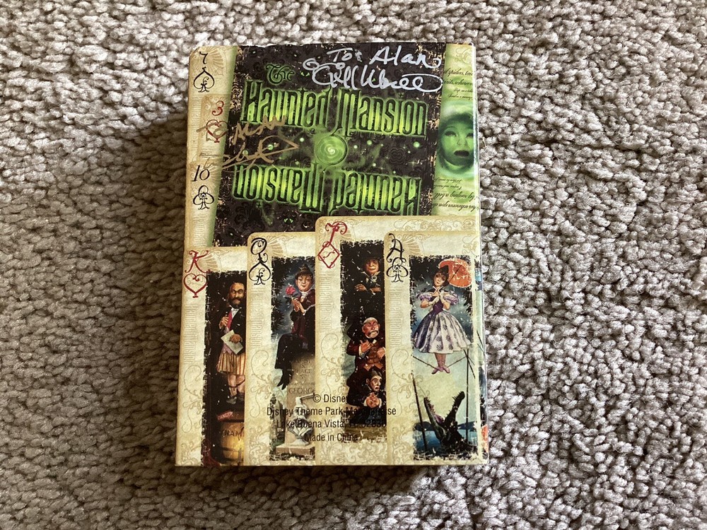 Disney Haunted Mansion Glow in the Dark Playing Cards Autographed By Designers