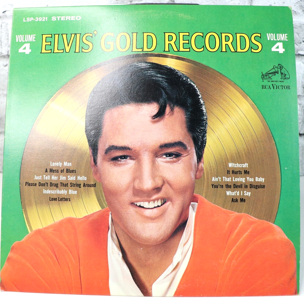 RCA Elvis Vinyl Record Elvis' Gold Records Volume 4 LSP-3921