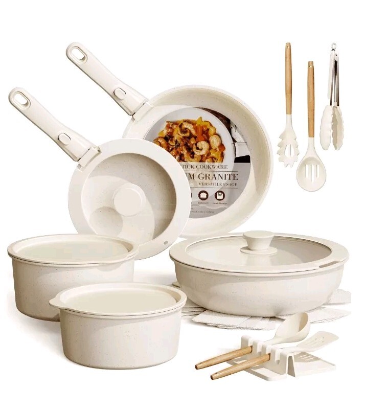 AsterCook 21 Piece Ceramic Non-stick Pots And Pans