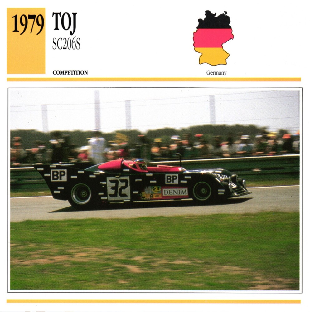 Collectors Club Classic Cars TOJ SC206S Racing Card