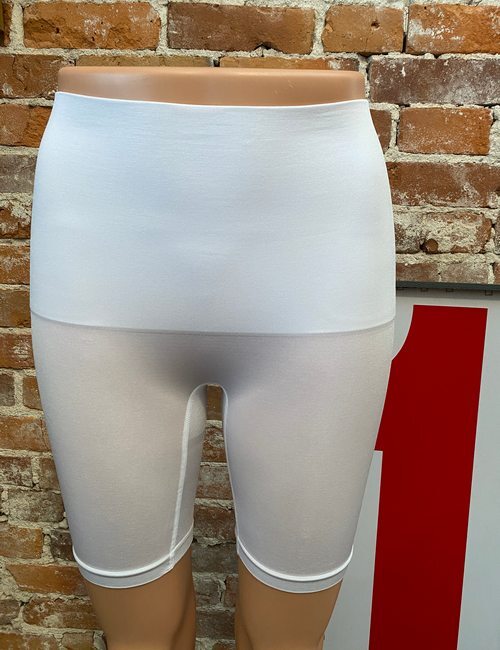 Breezies White Long Leg Control Panties Boyshorts New
