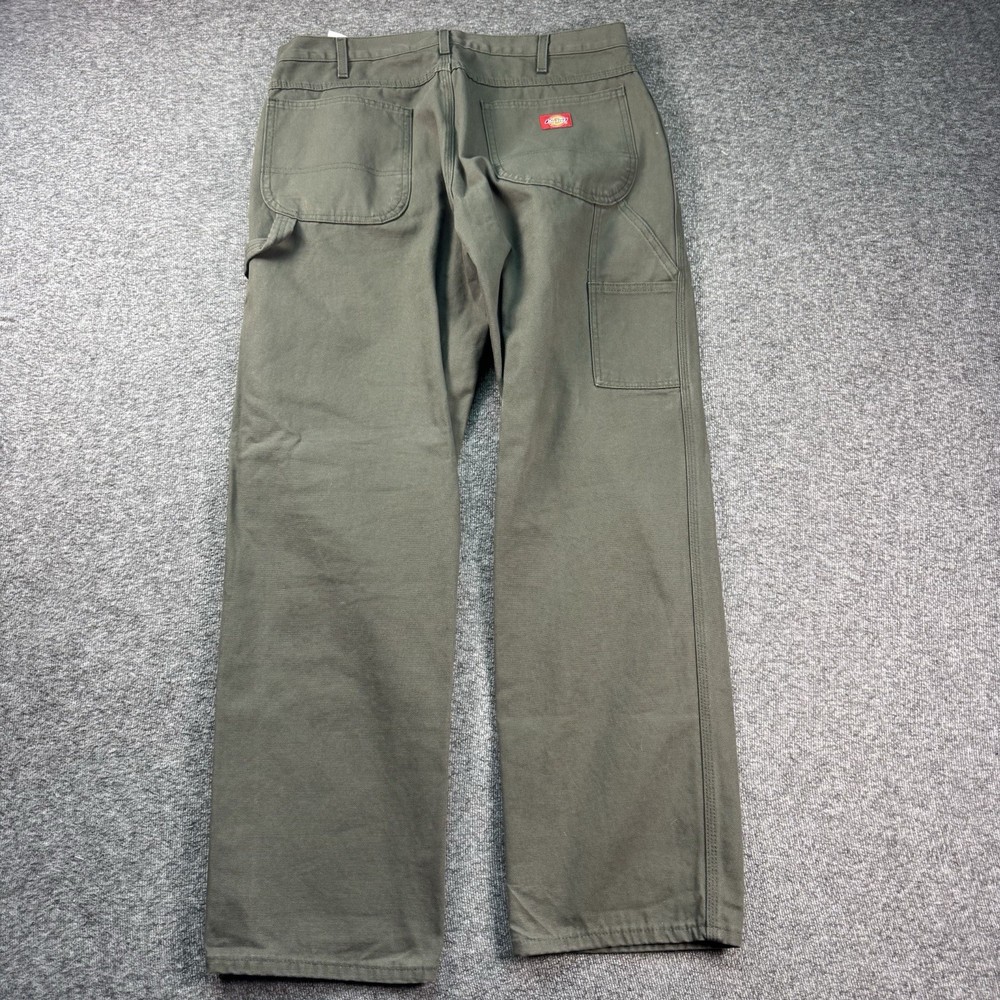 Dickies Carpenter Pants for Men 36x32 Green Canvas Workwear Outdoor Y2K Style