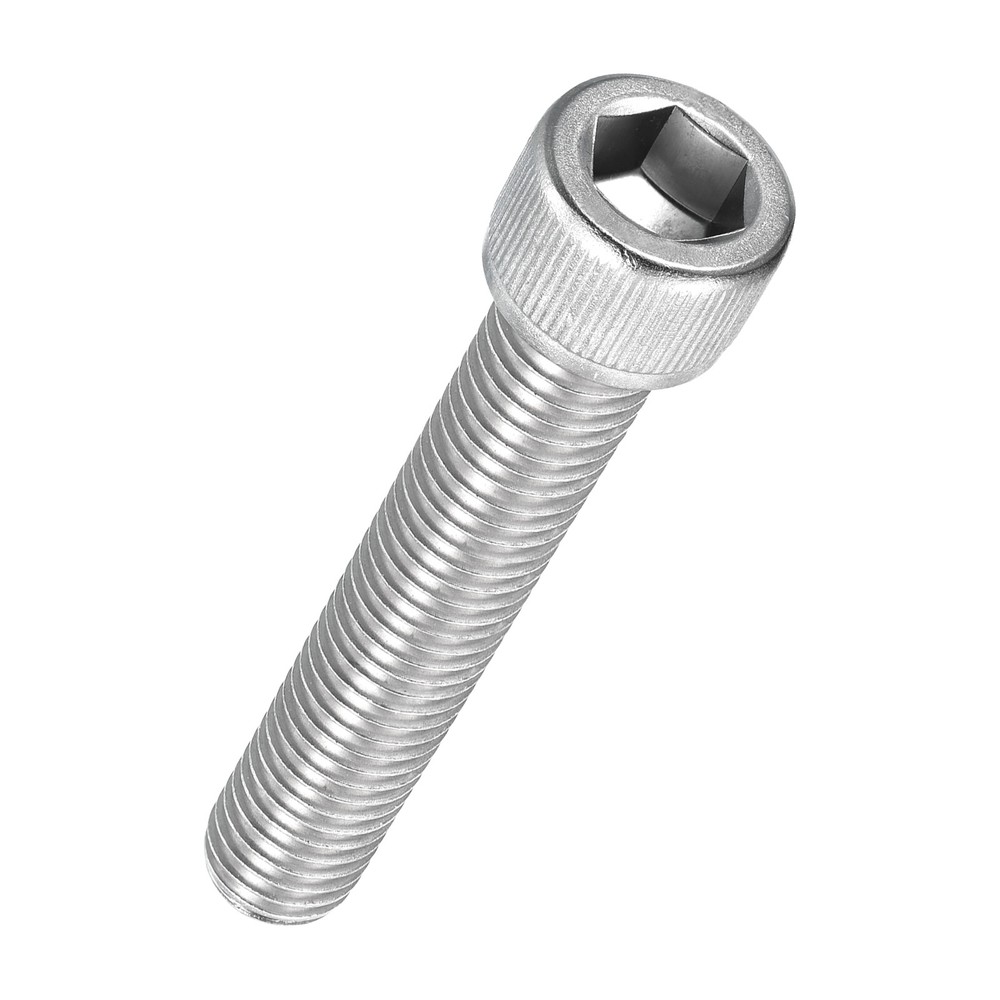 5pcs Socket Head Cap Screws - [M12-1.75 x 60mm] 304 Stainless Steel, Silver
