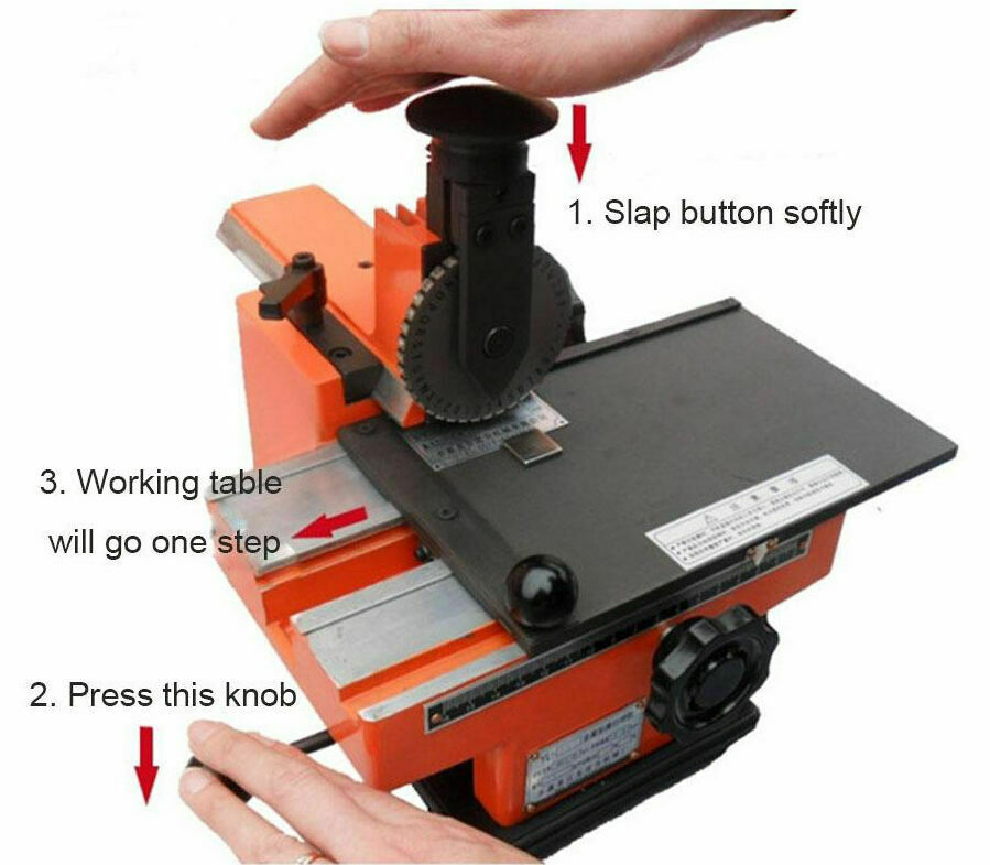Semi-Auto Metal Embosser Stamping Printer for 4mm & 6mm Labels-image