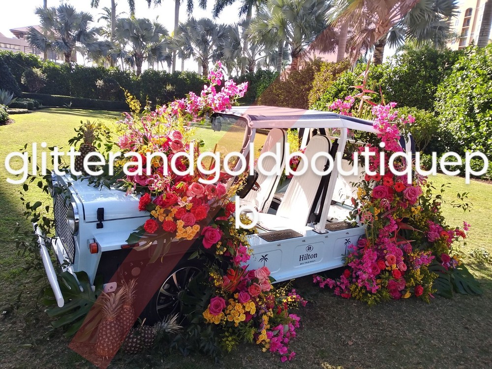 Vibrant Digital Photo of Palm Beach Flowers by Lewis Miller  -image