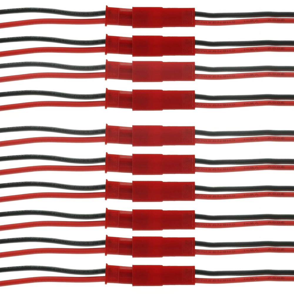 20 Pairs 20 AWG JST Plug Connector 2 Pin Male Female Plug Connector Cable Wire