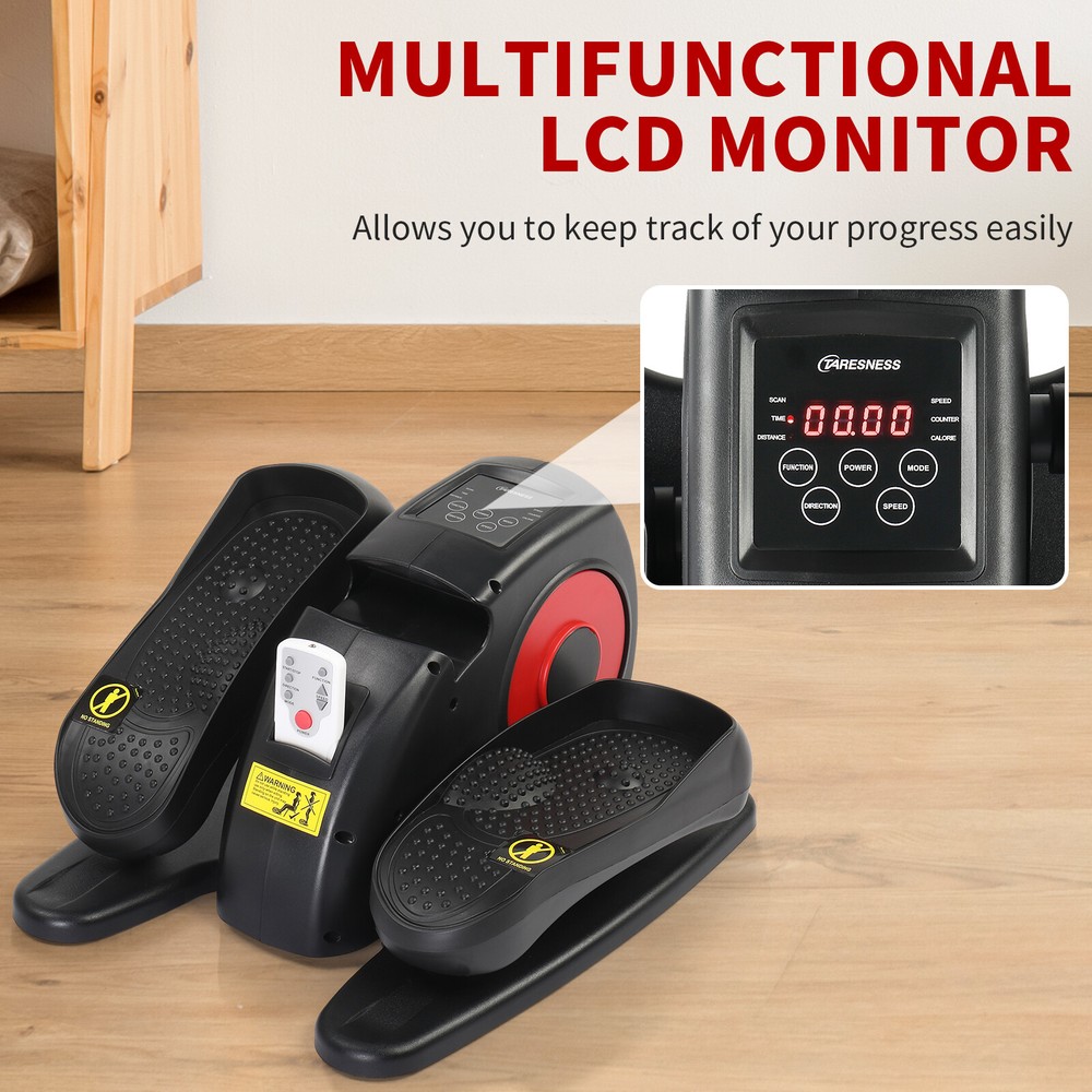 Electric Under Desk Elliptical Machine Exercise Trainer with Remote,LCD Display