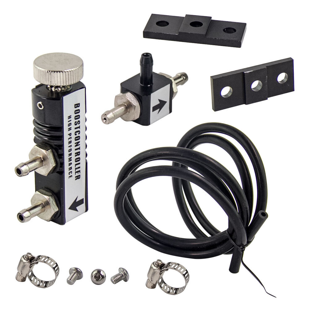 Adjustable Turbo Manual Boost Controller 1- 30 Psi Individual Twin Black