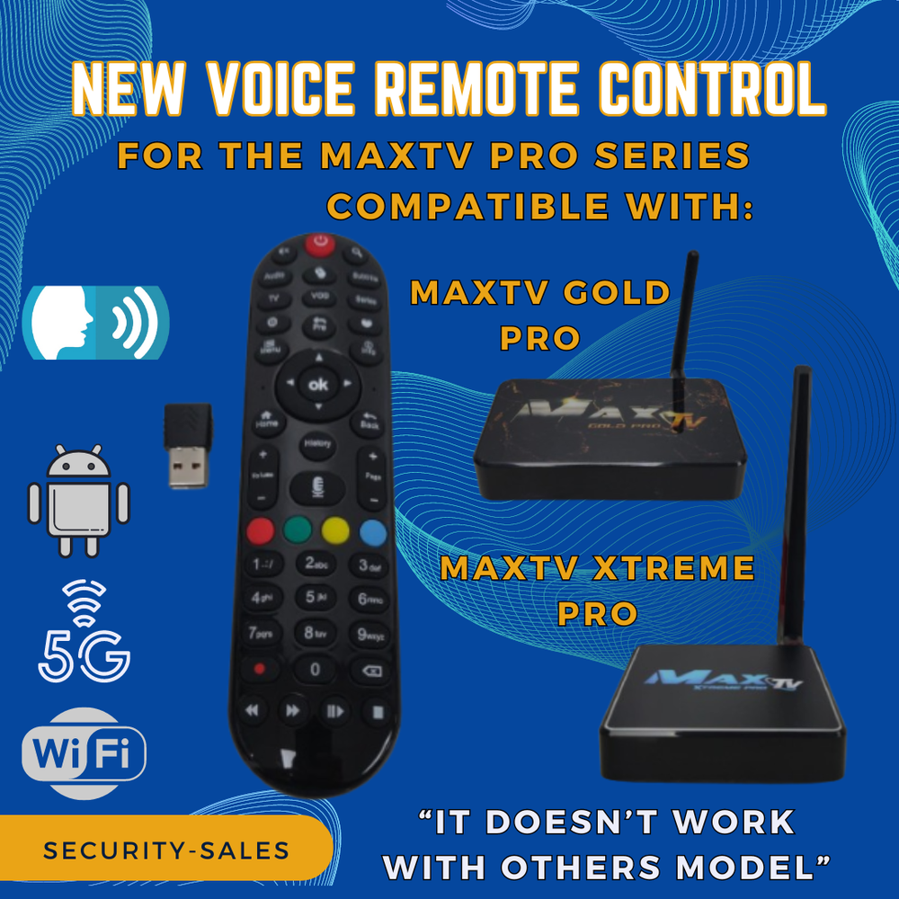 MAXTV GOLD PRO & XTREME PRO Voice Remote Control  -image