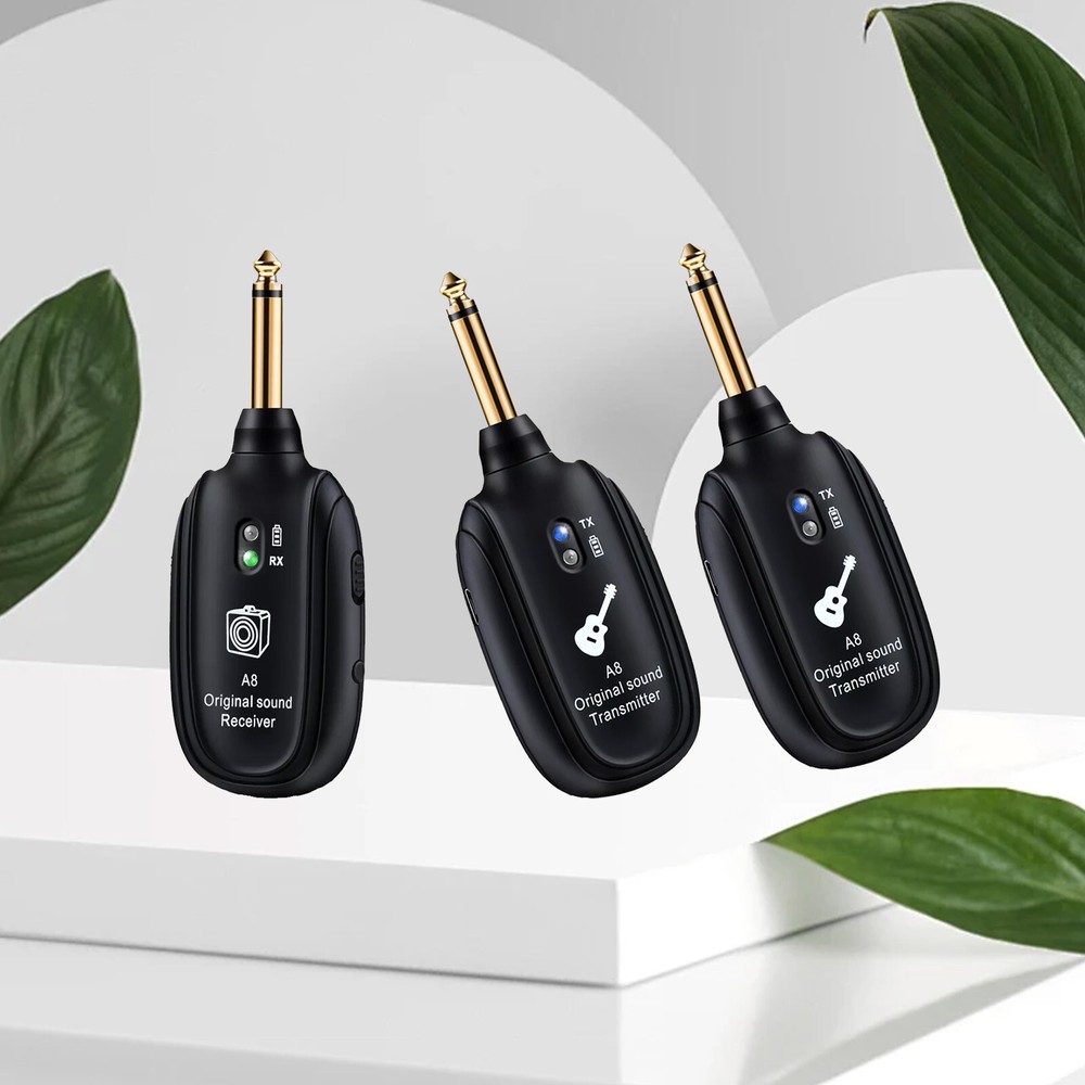 UHF Wireless Guitar System Dual Transmitter & 1Receiver for Electric Guitar Bab3