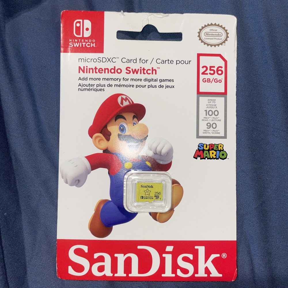 Sandisk 256GB Nintendo Switch Memory Card Micro SD SDXC 4K Brand New Mario Star