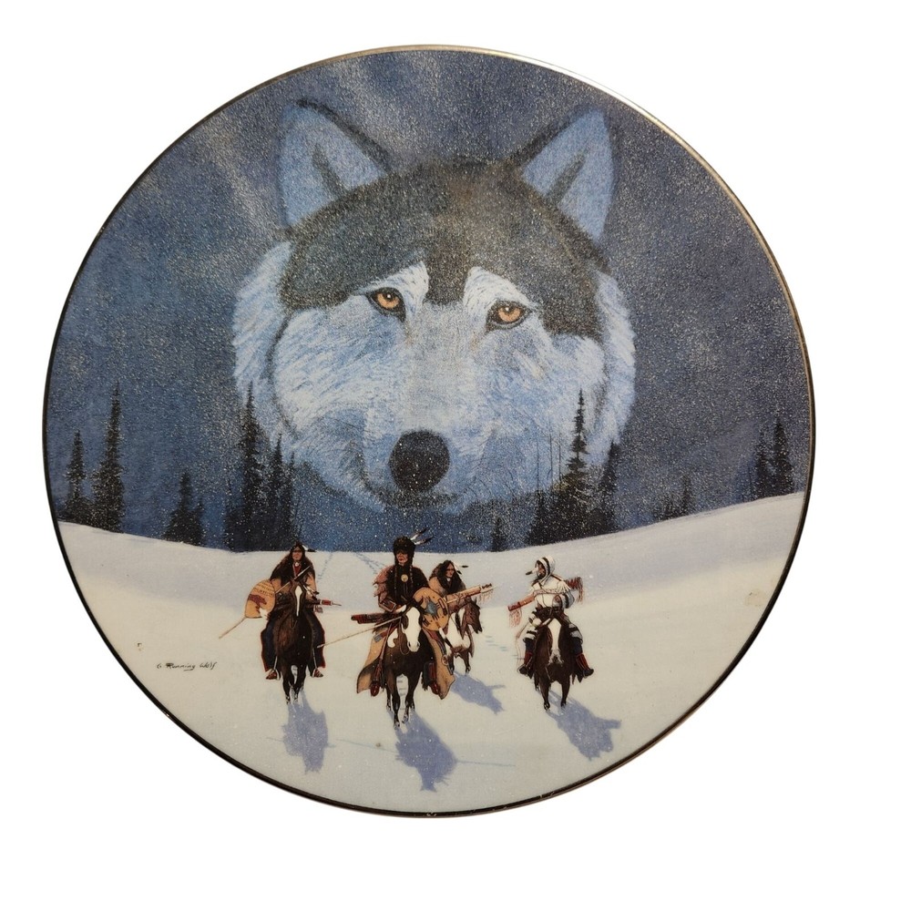 Bradford Exchange The Pathfinders Porcelain Art Plate by Gale Running Wolf Sr