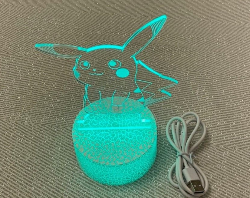 Visual Illusion Creative Visualization Lamp Pikachu Cute Night Light- Free Ship-image