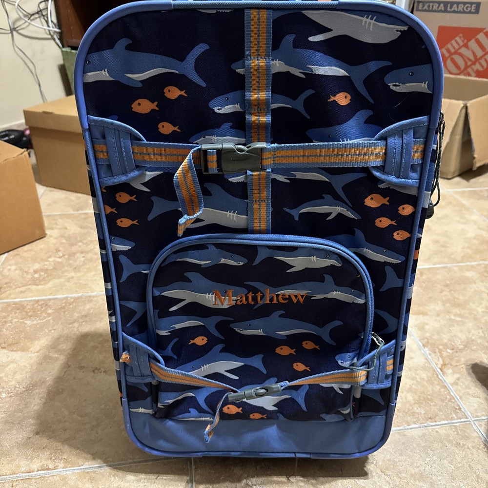 Pottery Barn Kids Shark Suitcase Personalized With Matthew