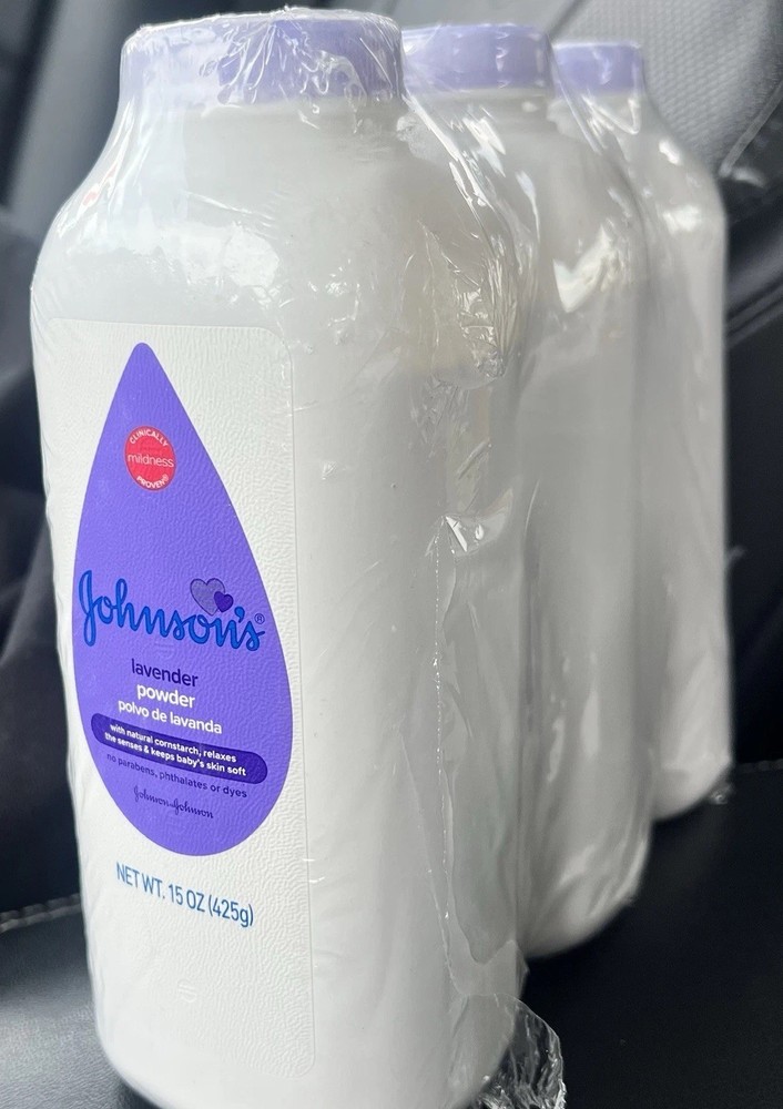 3 New Sealed Johnson's Baby Powder Lavender Cornstarch 15 oz Hypoallergenic