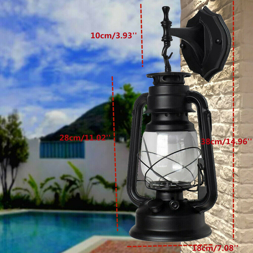 Vintage Outdoor Wall Lantern with E27 Socket for Porch or Garden  