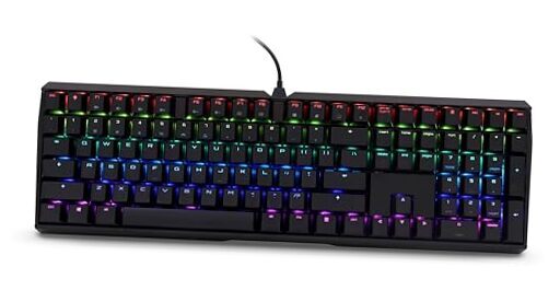 MX Board 3.0 S Wired Mechanical Keyboard with Aluminum Housing and Silent MX Red Switches in Black