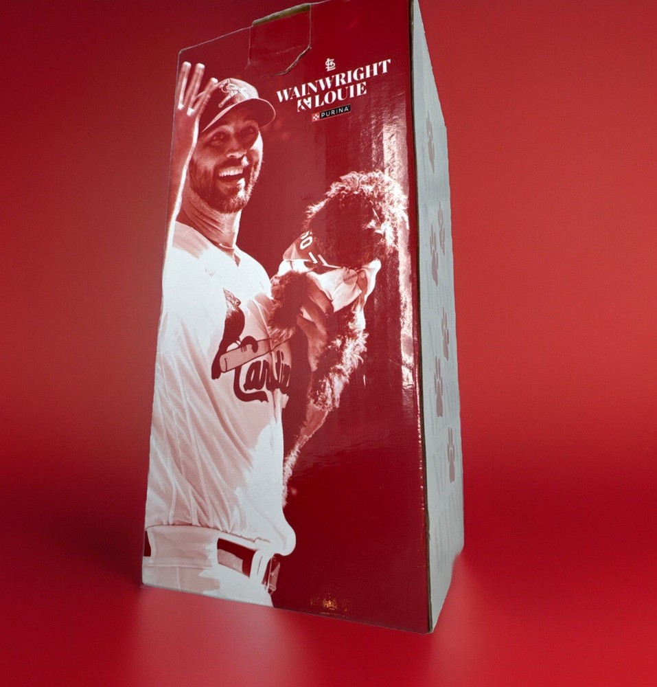 St Louis Cardinals Wainwright & Puppy Dog Louie Bobblehead SGA 5-4-24 Retirement