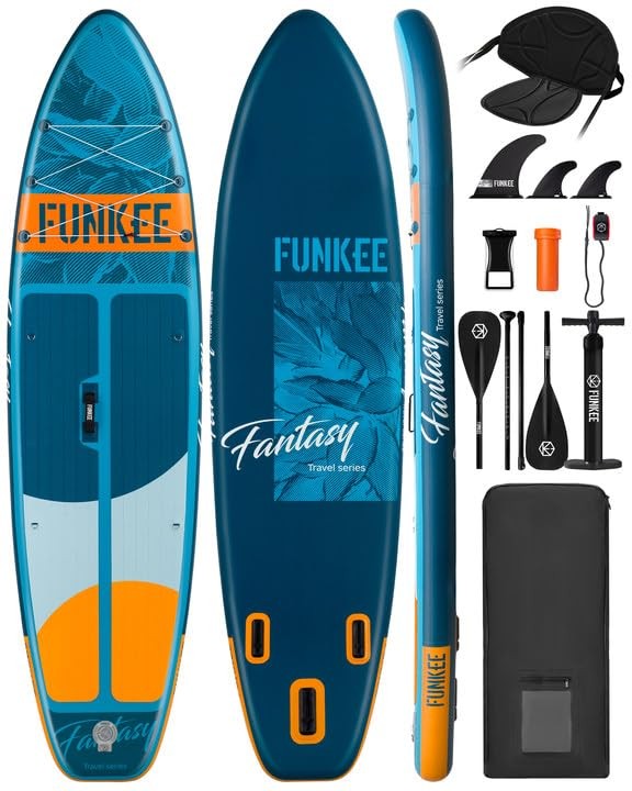 11ft x 34in Extra Wide Inflatable SUP Board with Seat and Accessories