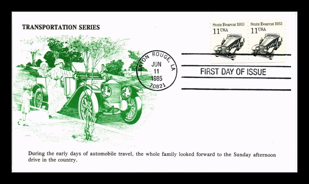 Vintage Dr Jim Stamps US Stutz Bearcat Transport FDC Cover KMC Venture