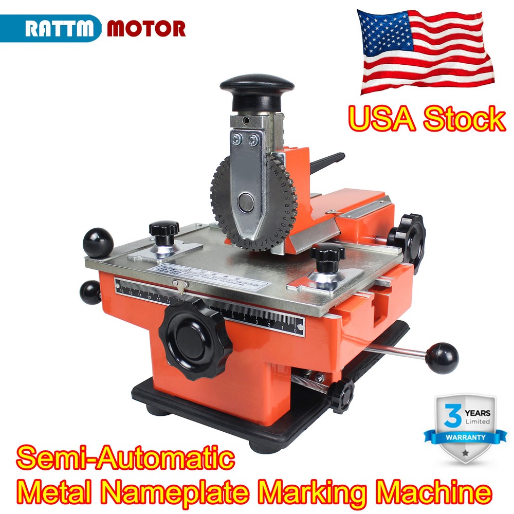 Metal Nameplate Marking Machine Semi-Automatic Stamping Metal Steel Tag Embosser-image