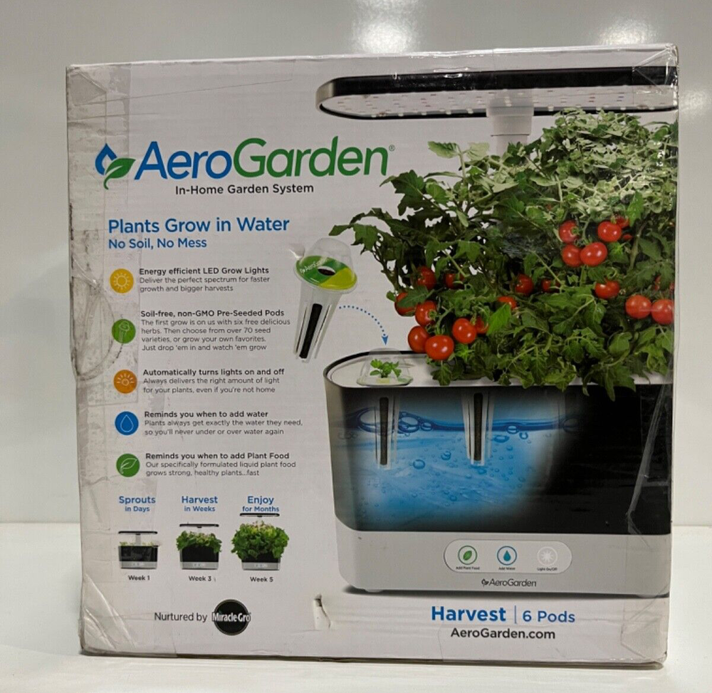 AeroGarden Harvest Home Garden System - Black