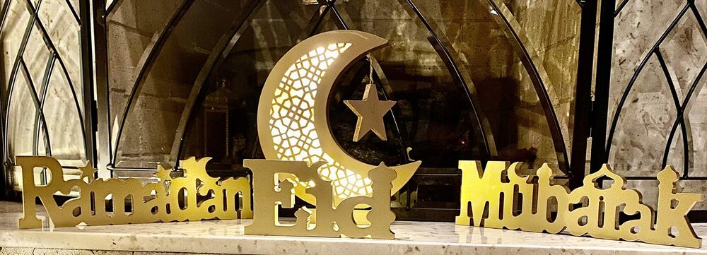 Ramadan Eid Mubarak Moon Star Desktop Shelf Table top Decoration for Home Off...