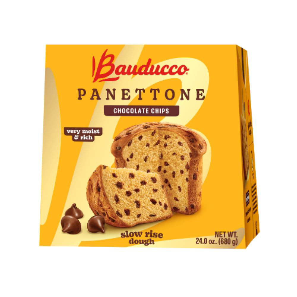 Bauducco Panettone with Chocolate Chips, Moist & Fresh, Traditional Italian Cake