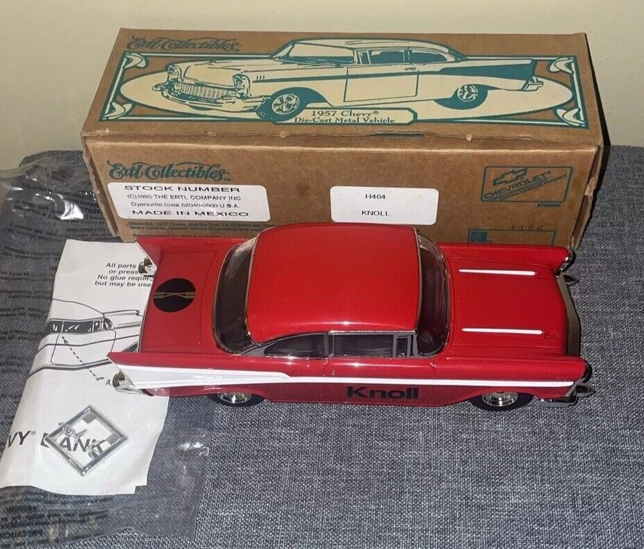 Rare 1995 - Ertl Collectibles 1957 Chevy Diecast Bank For Knoll Corp  1 of 500