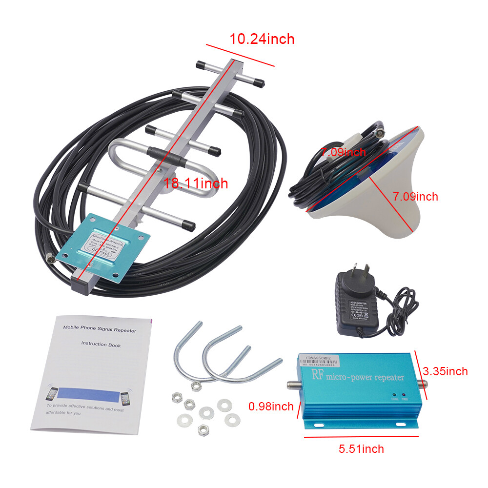 Cell Phone Signal Booster Home 3G 4G 850MHz CDMA Booster Amplifier Repeater Kit