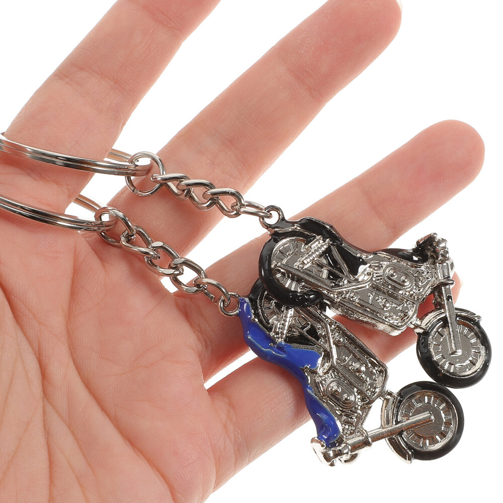 4 Pcs Pendant Keychain Creative Mens Keychains Motorcycle Holder Man