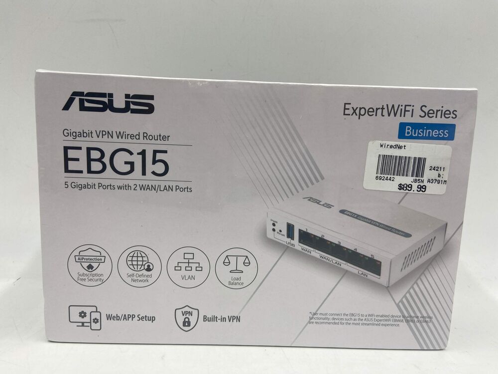 New Asus EBG15 Gigabit VPN Wired Router