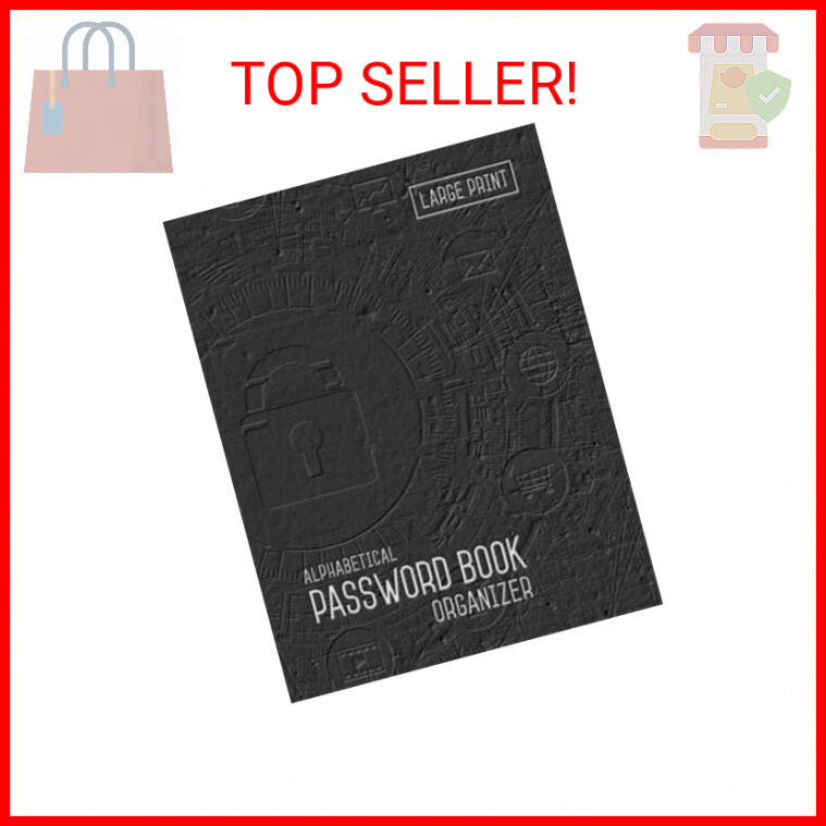 Secure Password Book Organizer Alphabetical 8.5x11 Notebook with Tabs-image