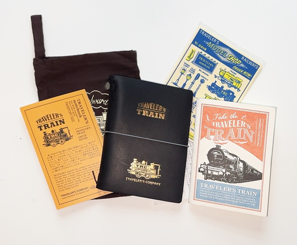 TRAVELER'S Notebook Train Set Passport Size Limited Black Cover With Underlay