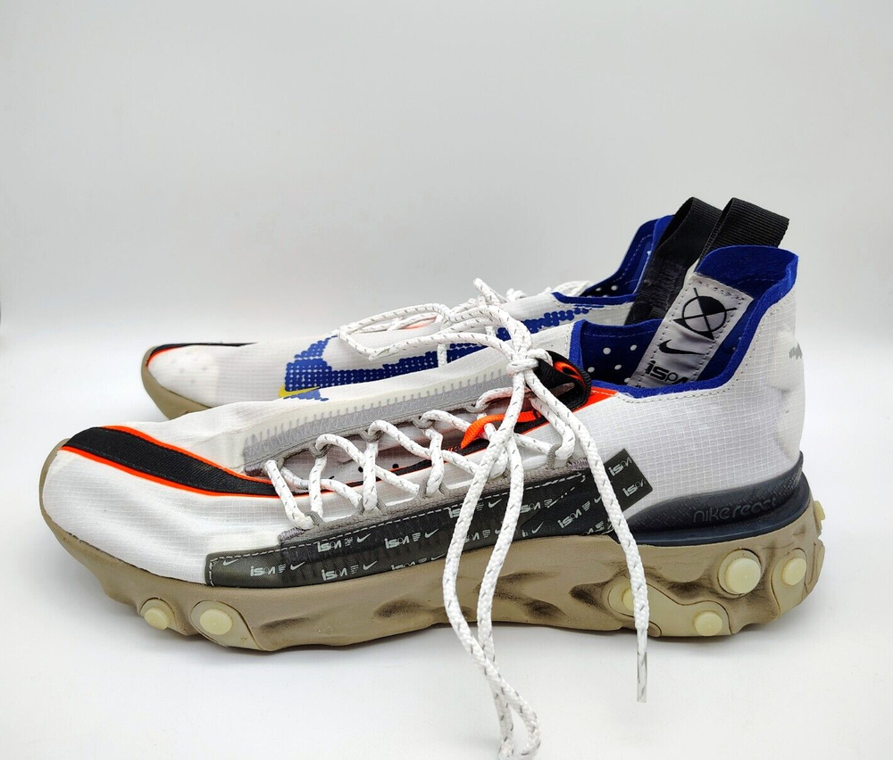 Nike Mens React WR ISPA AR8555-100 White Running Shoes Sneakers Size 10