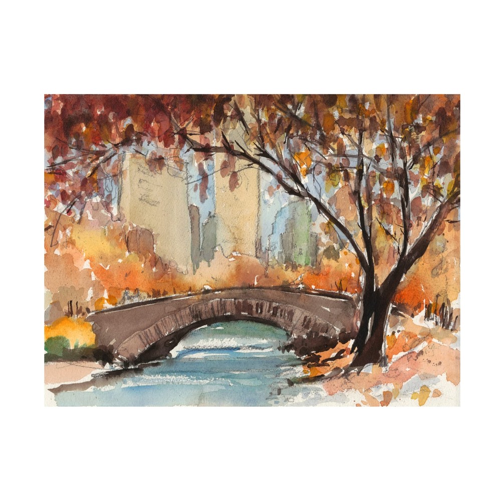 'Autumn in New York Study I' Canvas Art by Samuel Dixon 14x19