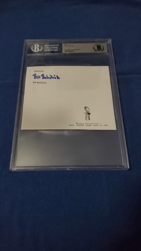 Bill Belichick Autographed Patriots. Beckett Encapsulated COA. Price is firm.