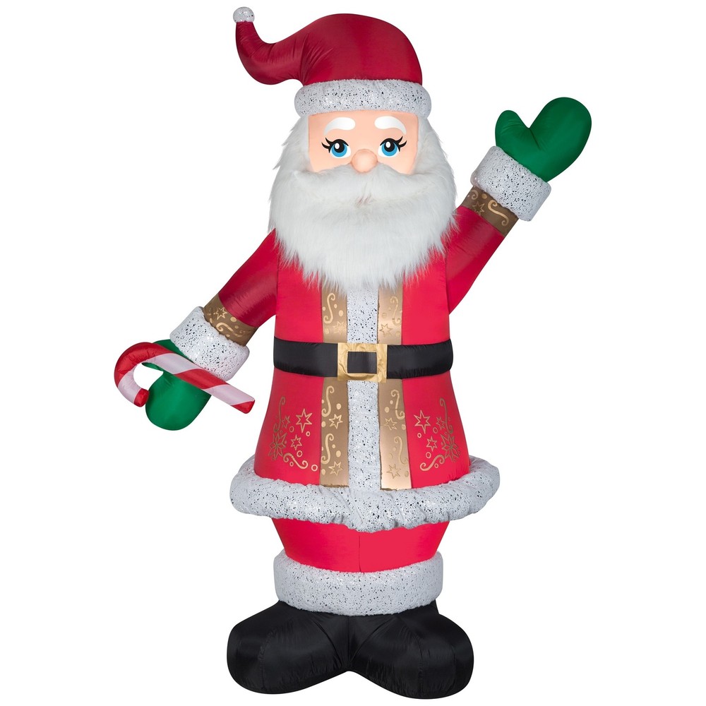 Colorful Gemmy Christmas Inflatable Luxe Santa Airblown Decoration
