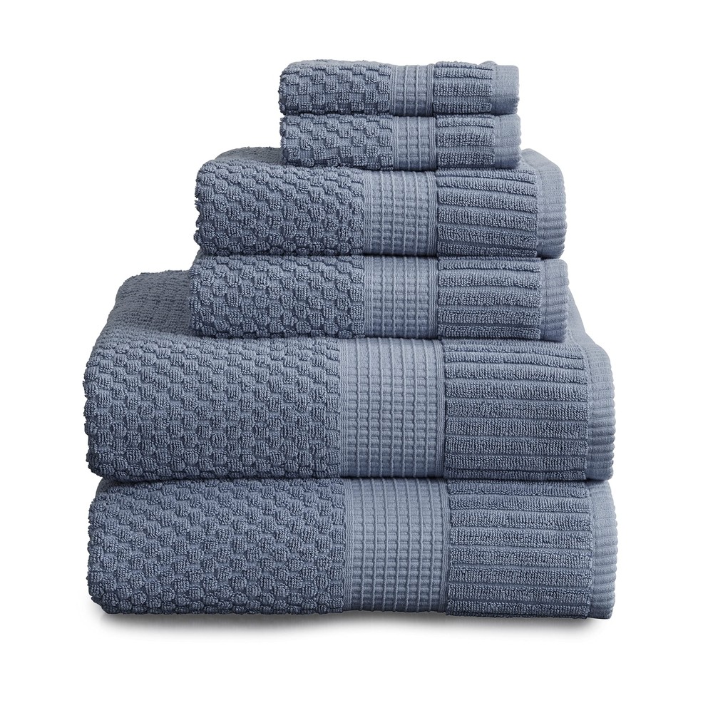 NY Loft 6-Piece Cotton Towel Set - Soft Quick-Dry Bath & Hand Towels