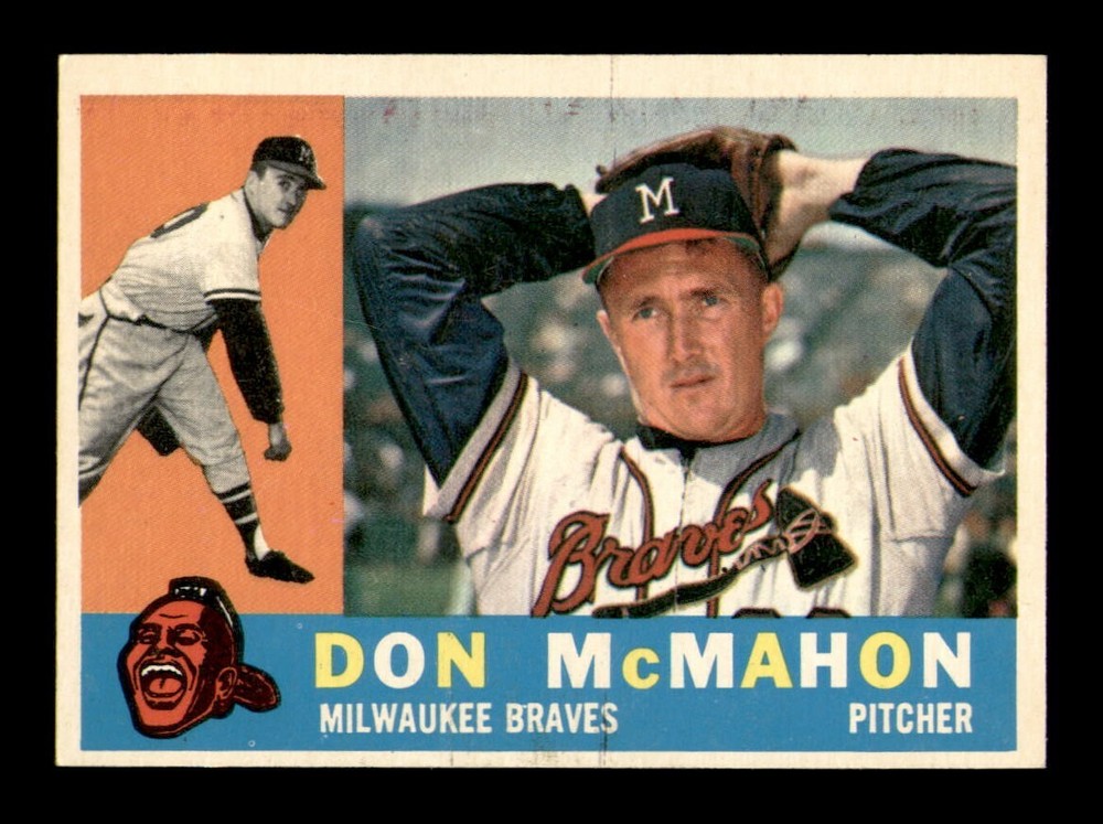 1960 Topps #189 Don McMahon NM Vintage Baseball Card OBGcards  