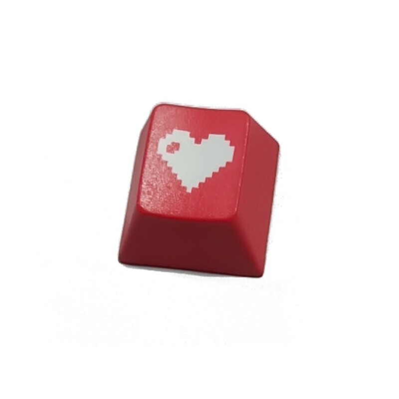 Mechanical Keyboard Caps Accessories for Key Red Pixel Heart Square Game PBT