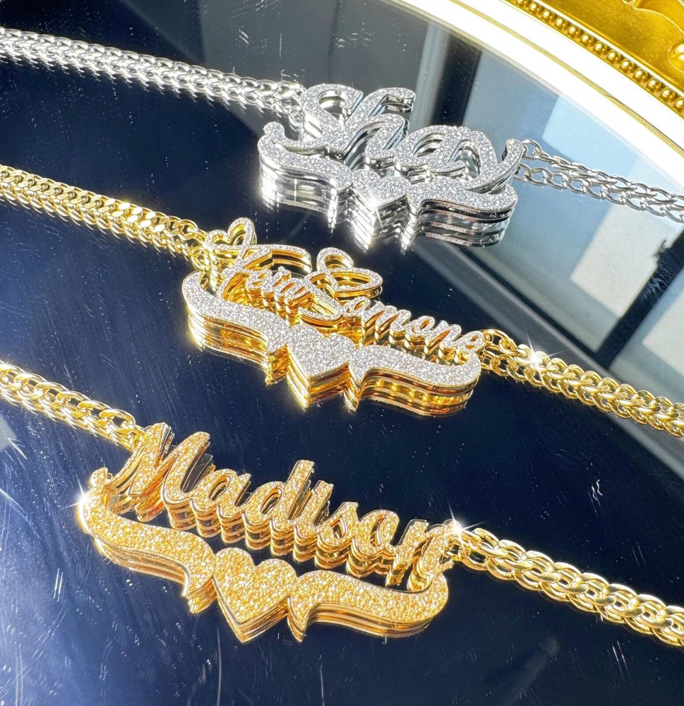 Custom Double-Layered Name Necklace - Personalized Stainless Steel Jewelry-image