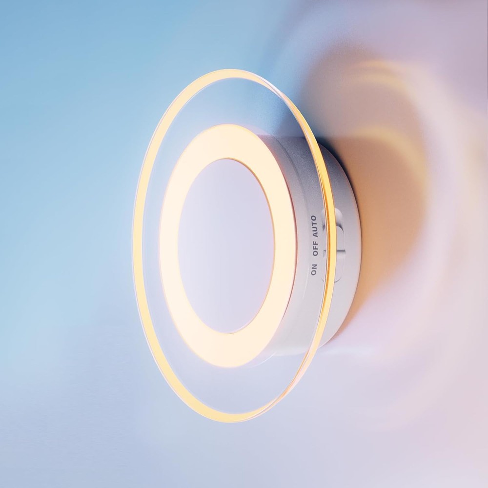 Magnetic Motion Sensor Night Light with Stick-On Base, 1 Pack, Rechargeable