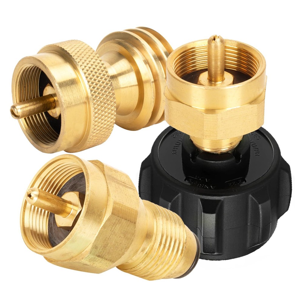 3 PCS Propane Tank Refill Adapters 20 lb to 1 lb, Universal Propane Refill Ad...