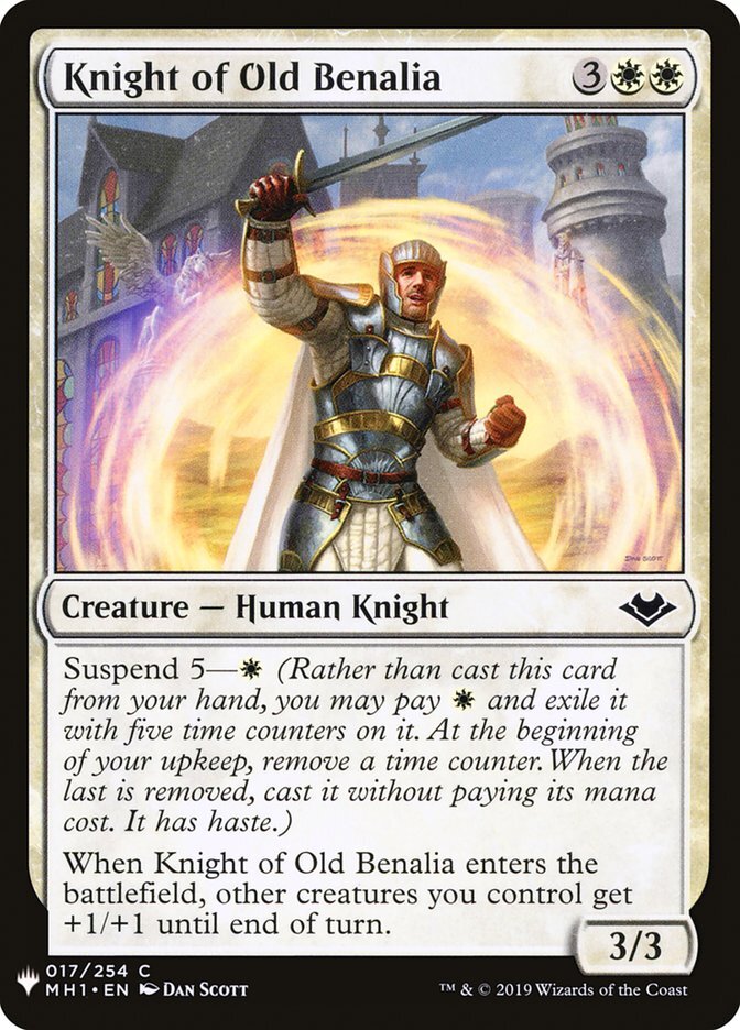 MTG Magic the Gathering Knight of Old Benalia (MH1-17/1703) Mystery Booster LP