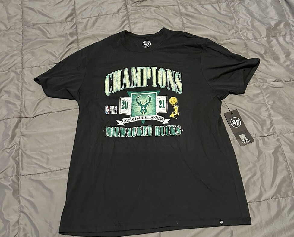 Milwaukee Bucks Men's 47 Brand 2021 NBA Finals Champions T-Shirt Giannis