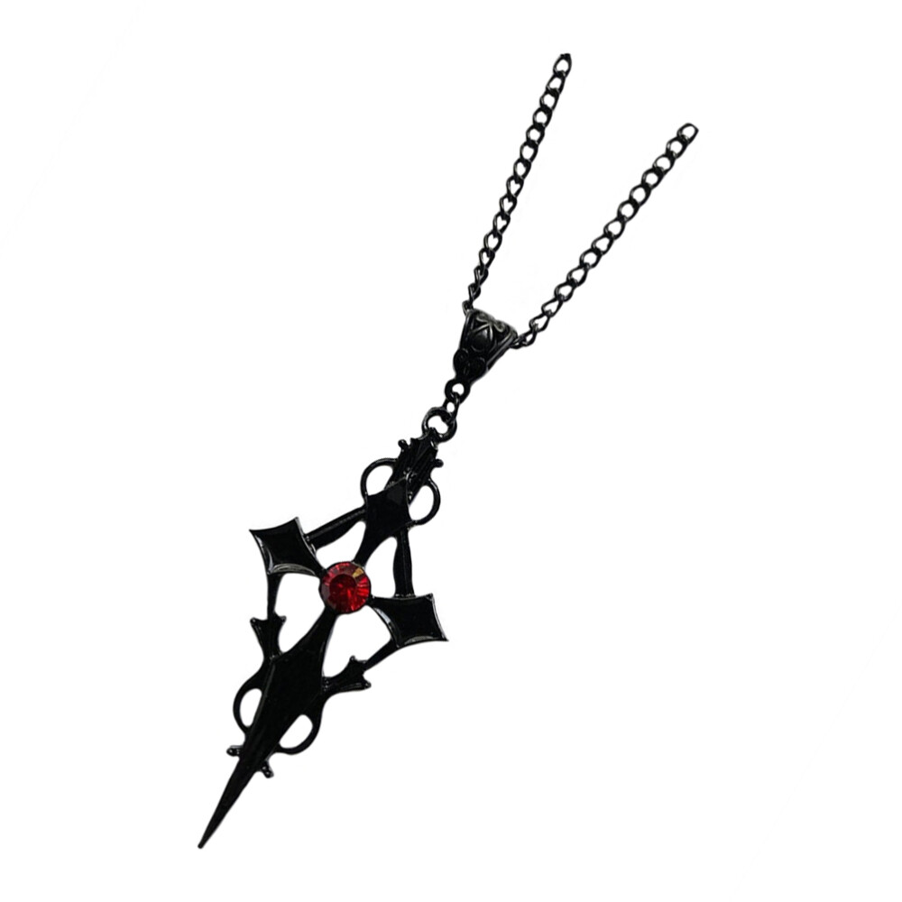 Women Cross Pendant Necklace Gift Halloween Fashion Cross Choker Necklace